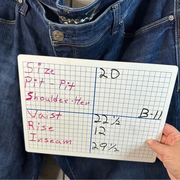 Seven7 womens denim blue jeans ankle stretch casual streetwear pockets plus size - Picture 9 of 9